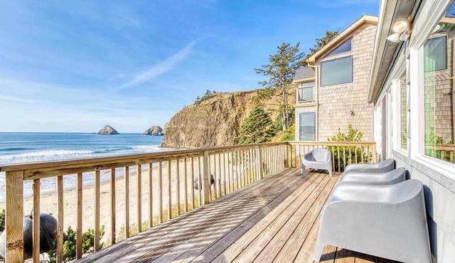 Charming Oceanfront Getaway with Gorgeous Water Views and Easy Beach Access