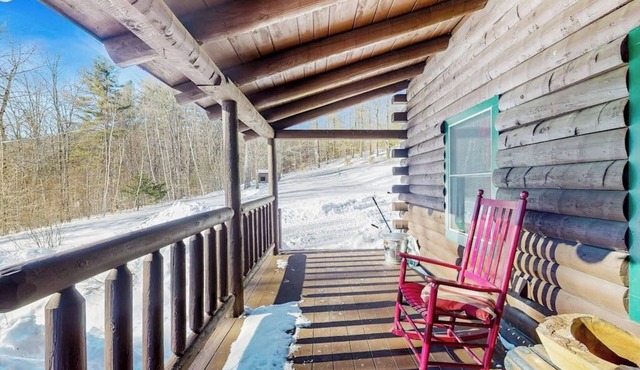 Cozy log cabin close to recreation, dog-friendly, balcony, BBQ, w/d, TVs, kayaks