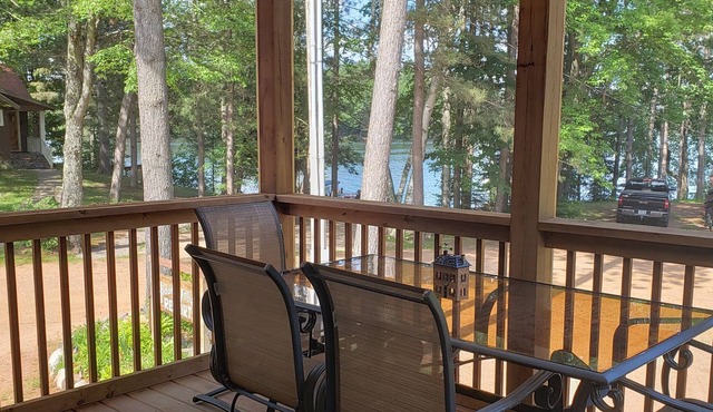 Lake views from upper unit screened porch