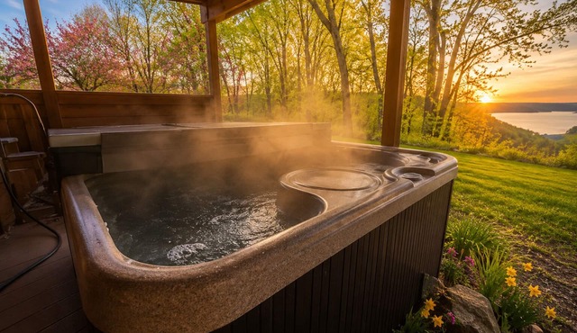 Luxury River View Cabin, Hot Tub + Fireplace, Private Retreat