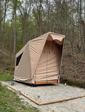 Safari Tent Glamping in Grayson Kentucky with Biking Trails Access