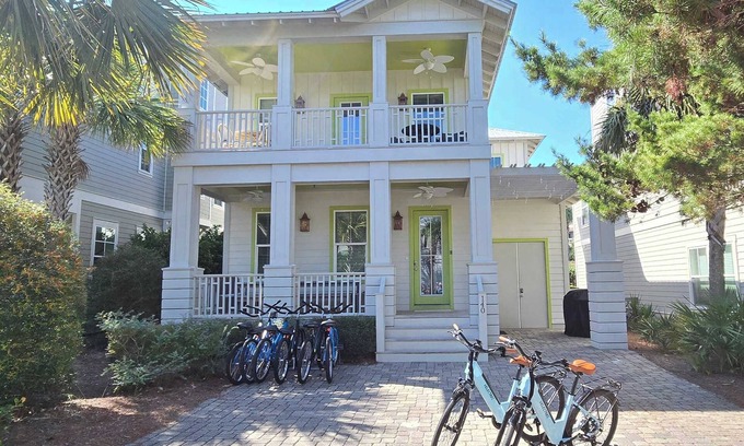 Seacrest Beach House | 4BR Beach Home, Electric Bikes, Large Pool, Arcade, Fire Table