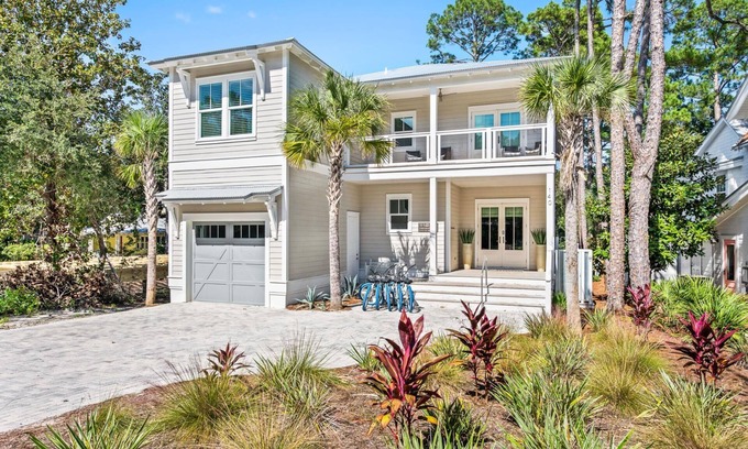 Seagrove Beach House | Book a Fall Getaway Today! Private Heated Pool! 5 Adult Bikes! Short Bike Ride to the Beach!