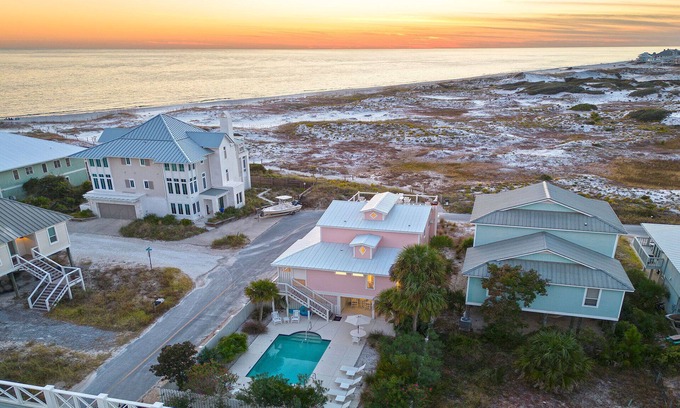 Grayton Beach House | Grayton Sunset - Gulf View, 30A, Heated Private Pool, Steps to the Sand!