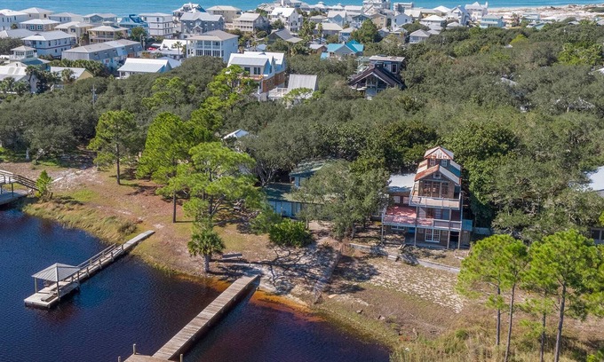 Grayton Beach House | Sealake Cottage - Lake Front, Private Dock on Western Lake in Grayton Beach!